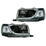 Тюнинг - комплект линзованных фар с дхо Audi B4